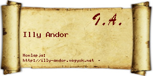 Illy Andor névjegykártya